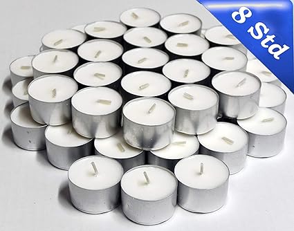 Hillfield® 350 Gastro - Teelichter, 8 Stunden Brenndauer , Weiß, Teelichter in Premium - Qualität, auch für die anspruchsvoll