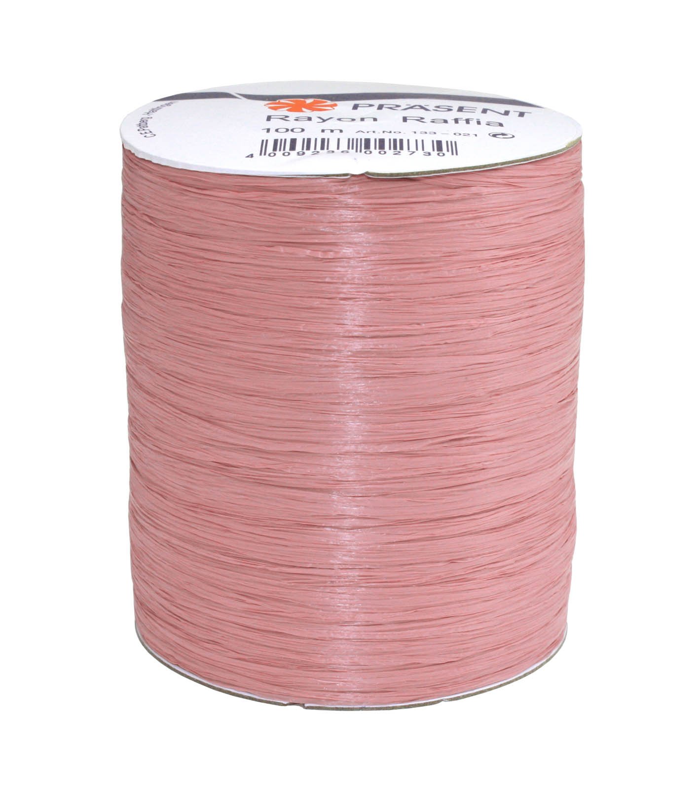 Präsent - Rayon Raffia Biodegradable Ribbon Dusky Pink 100 Meter Spool