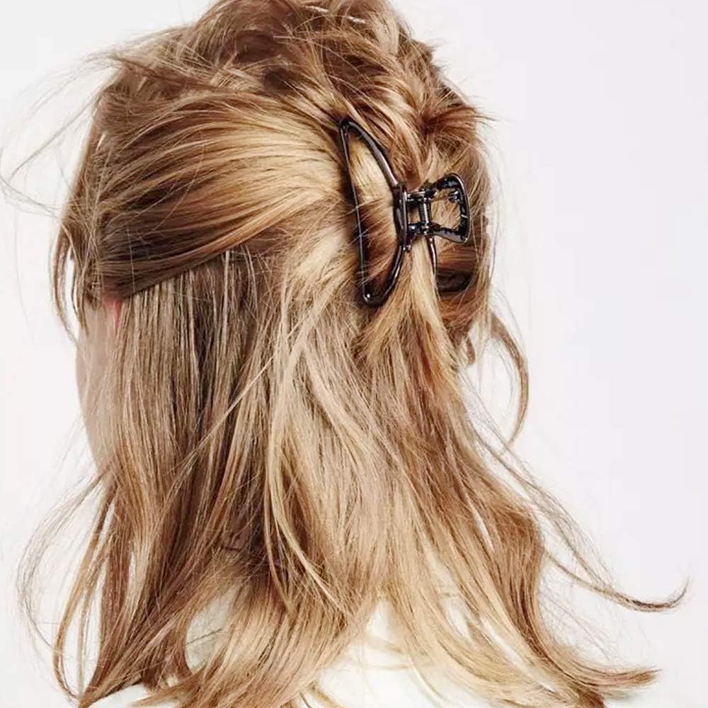 CAILI 3 pcs Hair Claw Clips,Crescent Hairpin,Metal Hair Clamps,Simple hairdressing Tools, Vintage Hair Accessories, Shower Clips,Strong Hold for Hair(Gold + Black + Rose Gold) - Image 5