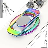 Magnetic Phone Ring Holder for MagSafe Phone Grip & Kickstand, Strong Dual-Sided Magnets Compatible with MagSafe Car Mount Gym for iPhone 17/16 Pro Max 15/14/13/12 and Android Phone Cases (Colorful)