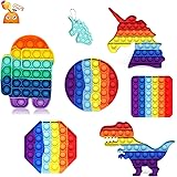 Fidget Toys Pack Push Pop Mini pop Bubble Fidget Sensory Toy Simple Dimple Stress Ball Anxiety Relief Toys for Kids Adults (A