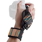 USA Gear DualGRIP Professional Grip Camera Hand Strap with Neoprene Design and Metal Plate - Compatible with Canon, Fujifilm, Nikon, Sony, and more DSLR, Mirrorless, Point & Shoot Cameras (Southwest)