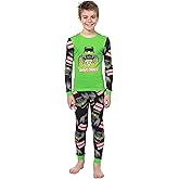INTIMO Monster Jam Boys' Truck Long Sleeve Grave Digger Tight Fit Sleep Pajama Set