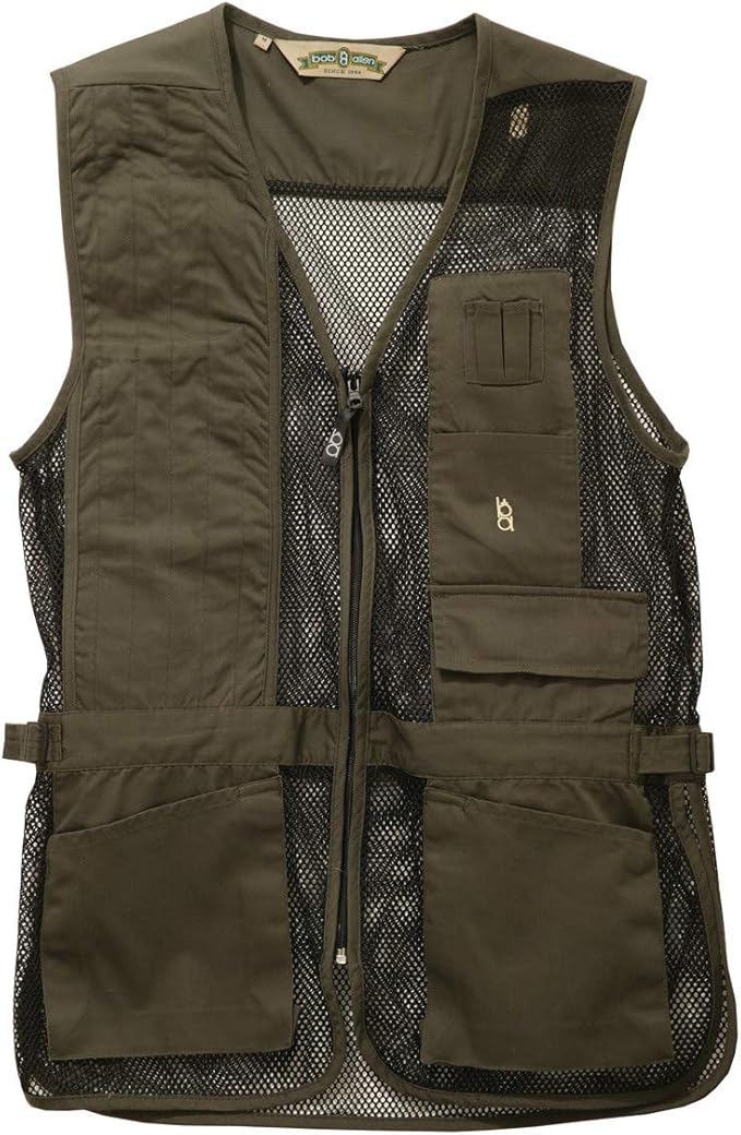 BobAllen Shooting Vest, Left Handed, Sage, Large Amazon.co.uk Clothing