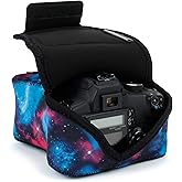 USA Gear DSLR Camera Case/SLR Camera Sleeve with Zippered Accessory Storage, Flexible Neoprene & Holster Belt Loop - Compatible with Canon, Nikon, Sony, Olympus, Pentax and Many More