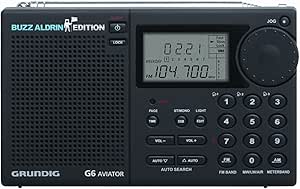 ETON G6 Aviator Buzz Aldrin Edition AM/FM, Aircraft band and Shortwave Radio, Black (Discontinued by Manufacturer)