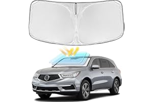 ZOIBV for Acura MDX 2021-2025 Windshield Sun Shade - 4 Layers Car Sunshades for Front Windows Shade Cover Custom Fit MDX Sun Visor 240T Retractable Shade Blocks UV Rays Car Accessories