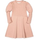 Hope &amp; Henry Kids' Long Sleeve Bow Detail Intarsia Sweater Dress | GOTS