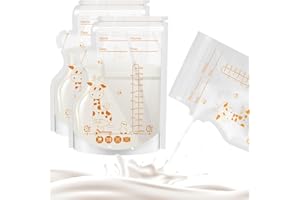 Mumgaroo Breastmilk Storage Bag Freezer, 8.5 OZ / 40 Pcs Breast Milk Storage Bags Freezer with Double Zip Lock, Self Standing, Pre-Sterilized Milk Storage Bags Breastmilk, Space Saving Flat Profile