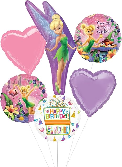 Mayflower Products Fee Clochette Fete D Anniversaire Fournitures Et Pixie Dust Balloon Bouquet Decorations Amazon Ca Jeux Et Jouets