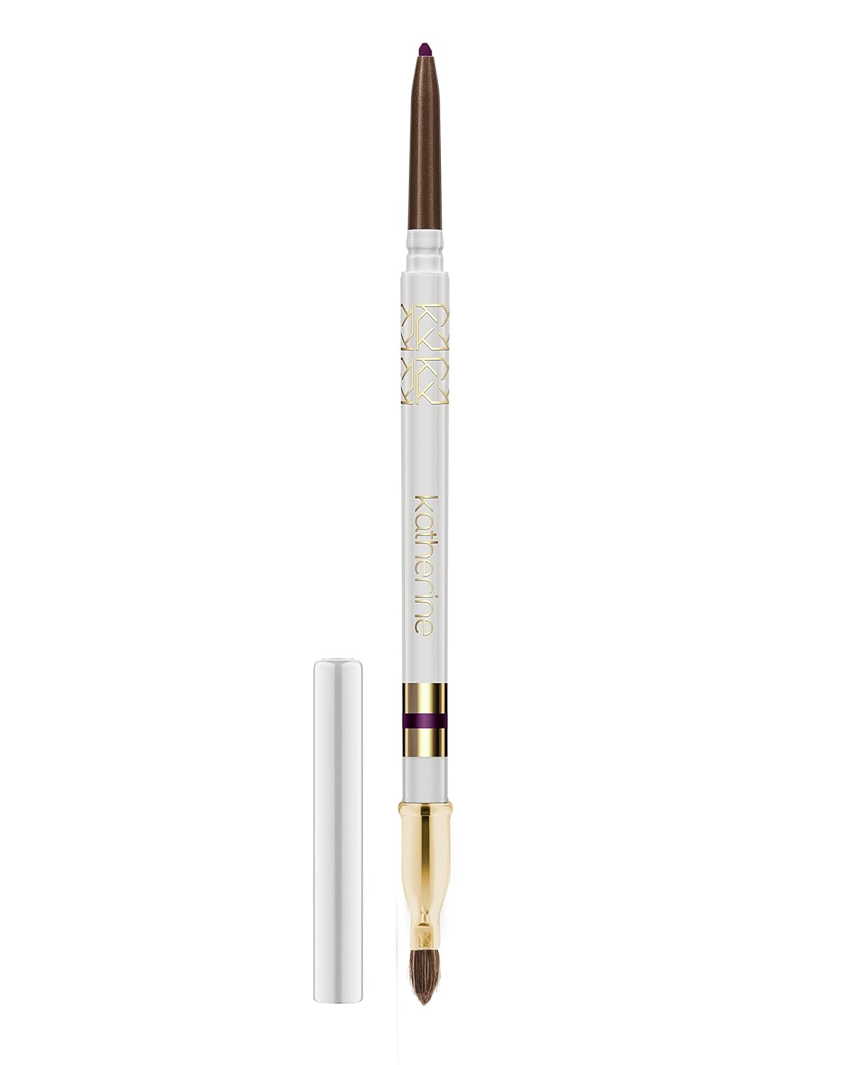 Eyeliner Non Sharpening Solution with Built-In Blending Brush – Hot Yoga Tested - Waterproof Sweatproof No Smudge Formula – Cruelty-Free, Gluten-Free, Makeup without Paraben (Royal Plum)