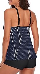Omichic Women's Loose Bathing Suits Tankini Top