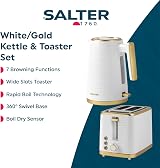 Salter Palermo Kettle and Toaster Set 1.7 L 2-Slice White/Gold 3kW/930W view 2