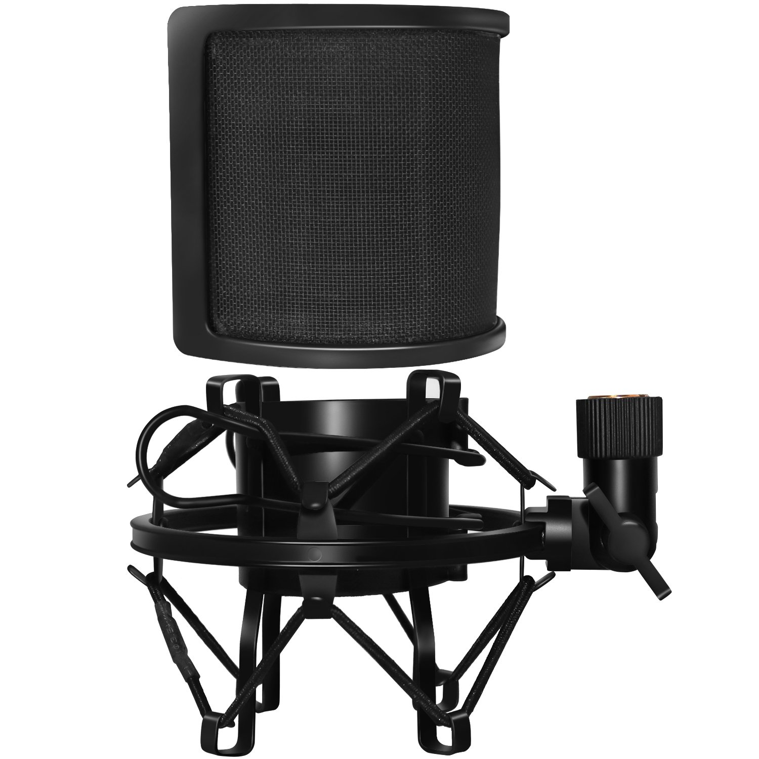 AT2020 Shock Mount with Pop Filter, PEMOTech Universal Shock Mount for