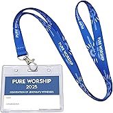 JW Badge Holder with Lanyard - Pack of 2 - for Jehovah's Witnesses Convention Pure Worship 2025