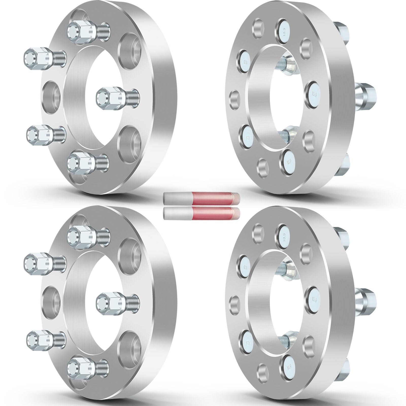 Photo 1 of OCPTY 1 inch 5x5 to 5x4.5 Wheel Spacer adapters 5x127mm to 5x114.3mm Wheel Spacers fit for 2008-2014 Grand Caravan,for Journey 2009-2011 25mm Studs 12x1.5 Hub Bore 87.1mm Wheel Spacers 4PCS