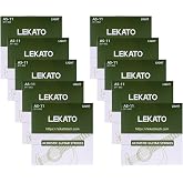 LEKATO Acoustic Guitar Strings Phosphor Bronze Coated Acoustic Guitar Strings with Ball End 10 Set of 6 Hex Steel String(11-52)