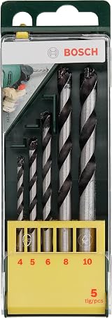 Bosch Concrete Drill Bit Set 5-Piece 4/5/6/8/10 mm Masonry Drilling view 3