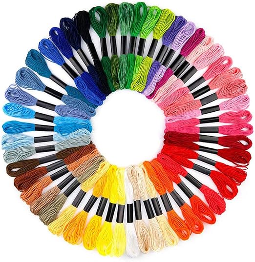 Amazon 刺繍糸 レインボー刺繍 クロスステッチフロス縫製糸キット 手芸用フロス装飾 50個 刺しゅう糸 通販