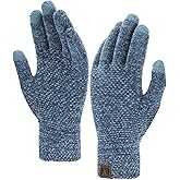 FZ FANTASTIC ZONE Womens Winter Touchscreen Gloves for Cold Weather, Chenille Warm Knit Gloves