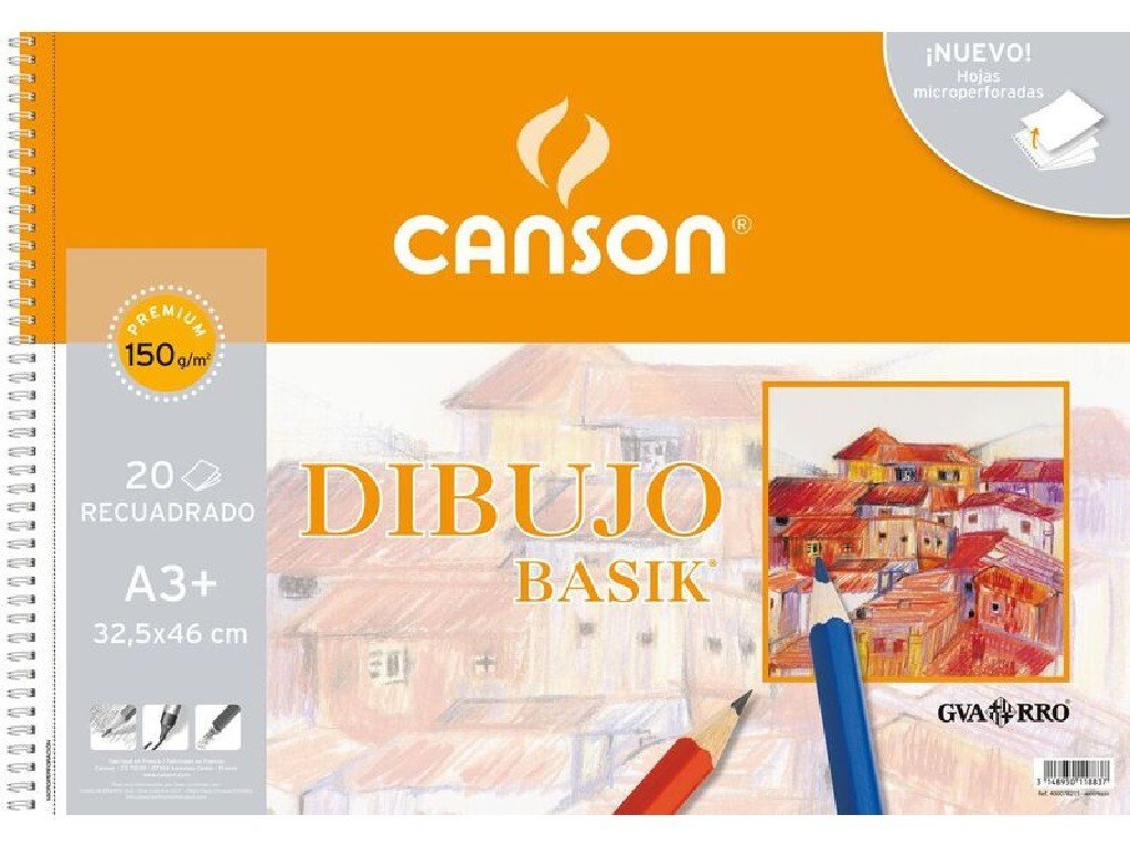 Canson ALB ESP MICR 32.5x46 20H Garro Drawing Basik Box 150g, White
