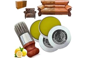 STEKINA Evergloss Furniture Salve with Brush, 2025 Best Luxgrove Leather Furniture Salve & Brush Set, Furniture Salve for Leather, Leather Salve and Brush for Furniture (2 Set)
