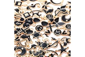 Keip Taoun Charms for Jewelry Making, 31PCS Mixed Bulk Metal Necklace Earring Charm for Jewelry Making, Assorted Enamel Bracelet Bangle Charms