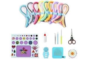 YURROAD Quilling Paper Set for Beginners with 36 Colors 900 Strips 3MM Quilling Papers Quilling Template Board Quilling Comb Quilling Curling Coach Quilling Slotted Pen