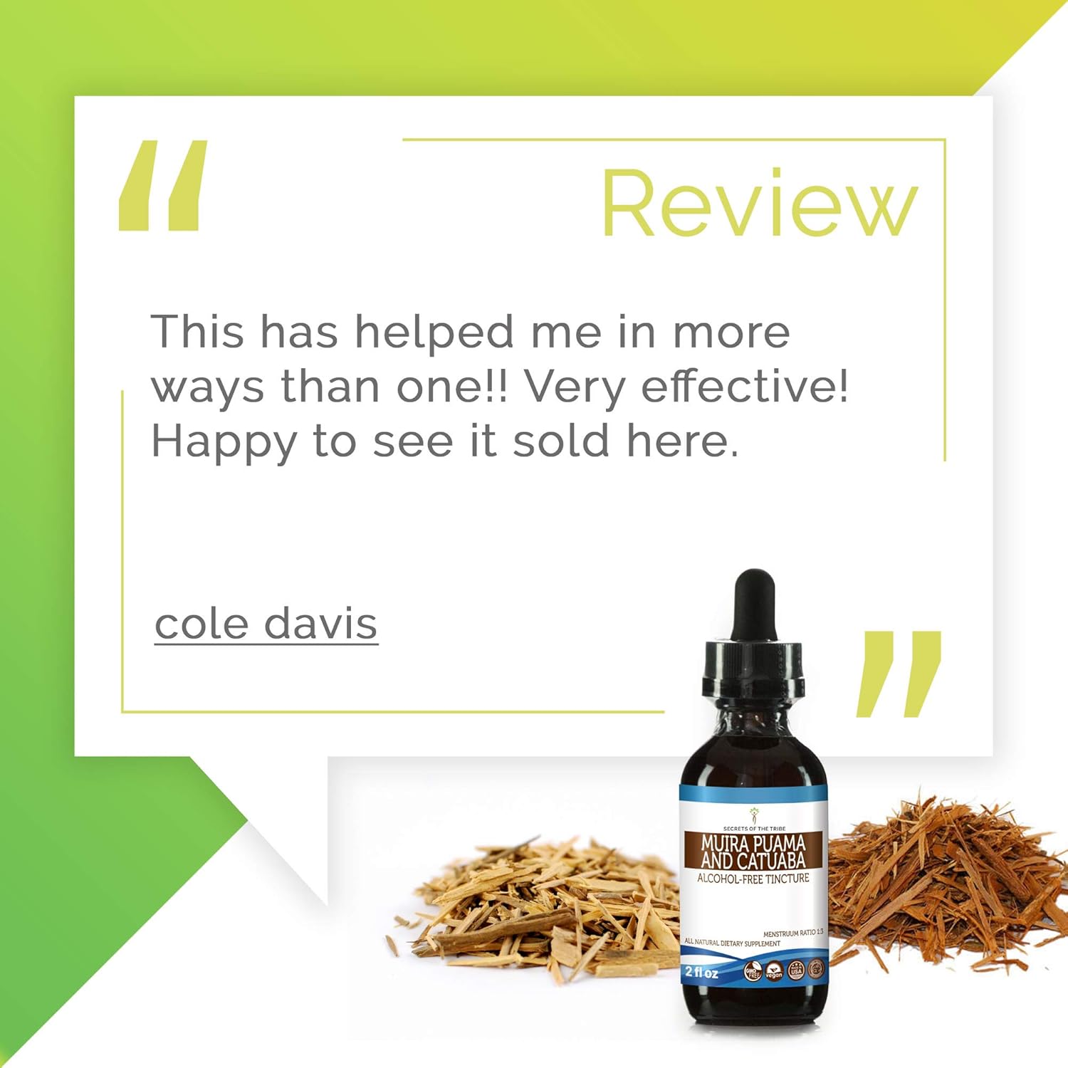 Muira Puama and Catuaba AlcoholFree Liquid Extract (Ptychopetalum Olacoides and Erythroxylum