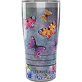 Tervis Traveler Traveler Butterfly Garden Triple Walled Insulated Tumbler Travel Cup Keeps Drinks Cold & Hot, 20oz, Stainless Steel