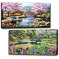 2 Pack Diamond Painting Kits，Large 5D DIY Landscape Diamond Painting Kits for Adults，DIY Full Drill Crystal Rhinestone Arts and Crafts，Lake Gem Art Painting with Diamond Home Wall Decor (28X16inch)