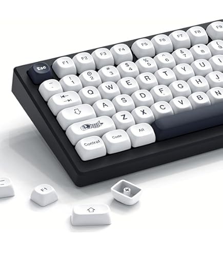 HITIME XVX PBT Keycaps - Japanese White MOA Dye-Sublimation Set