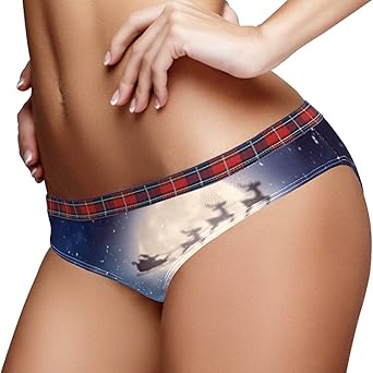 Santa Claus volando en su trineo sobre el techo de la noche estrellada