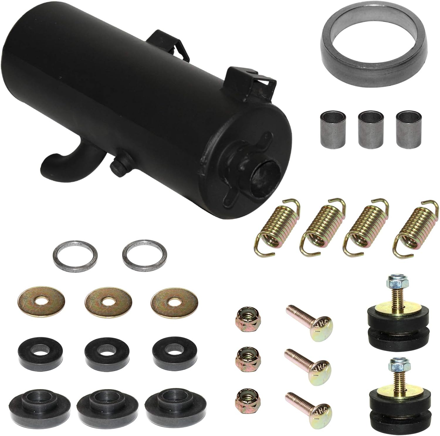 Amazon Com Caltric Compatible With Complete Exhaust Muffler Silencer And Kit Polaris Sportsman 500 4x4 1996 01 Automotive