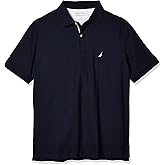 Nautica Men's Big and Tall Classic Fit Short Sleeve Solid Performance Deck Polo Shirt