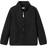 LittleSpring Boys Girls Lightweight Fleece Jackets Zip Up Solid Color 2-10 Years