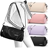 Small Gym Bag for Women,Waterproof Mini Duffle Bag Womens Spotrs WorkoutBags Small Travel Duffel Bag with Wet Pocket Carry on Weekender Bags for Dance Swimming,Gym,Yoga,Fitness Black