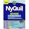 Vicks NyQuil Severe Cold, Flu, & Congestion Medicine, 24 Liquicaps, Maximum Strength, 24Count