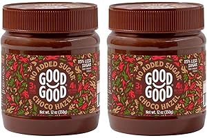 GOOD GOOD No Added Sugar Belgian Choco Hazel Spread - Chocolate Spread with Natural Sweeteners - Gluten Free - Vegetarian Friendly - 12oz / 350g (Pack of 2)