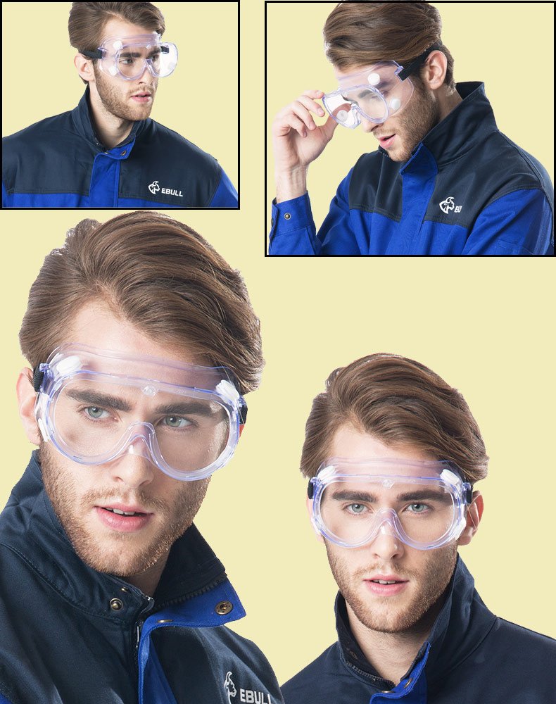 Carejoy Anti-Impact and Anti chemical splash Goggle,Safety Goggle Over Glasses with Anti-Fog Lens,Chemical Splash Goggle