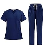 Aylashine Unisex Scrubs Medical Uniform, V-Neck with multiple pockets, for doctors, nurses, beauty salons