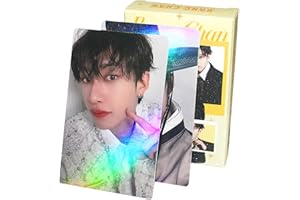 PYAJUU Stray Kids Laser Photocard 50pcs Stray Kids Album Photocard KPOP Straykids GIANT Photo Cards HOP Album Card Gift for Fans FELIX Photo Cards Bangchan Greeting Card HYUNJIN Postcard (Bangchan)