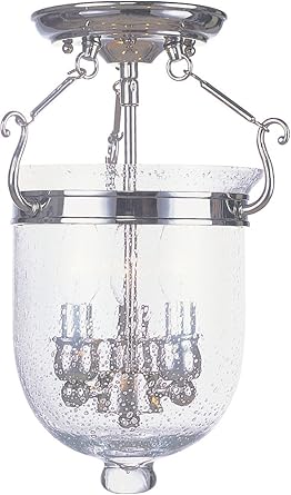 Polished Nickel Foyer Hall Semi Flush Mount Amazon Com