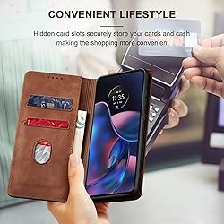 Jasonyu Flip Wallet Case for Motorola Edge