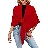 iWoo Women Soft Shawl Wraps kintted Open Front Poncho Sweater for Spring Fall Winter