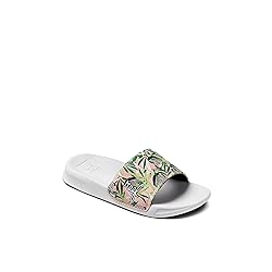 REEF Kids Girls Sandals, Kids One Slide, Zebra, 13