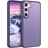 Rayboen for Samsung Galaxy S23 Plus Case, Translucent Frosted Skin Feel Anti-Scratch Hard PC Back Soft Silicone Edge, Slim Fit Shockproof Protective Phone Cover for Samsung S23+ Plus, Matte Purple