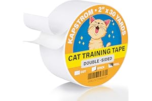 Cat Training Tape - 5cm / 2" Wide, 27.4m / 30yd Long - Scratch Deterrent for Furniture, Couch & Carpet - Double-Sided Scratch