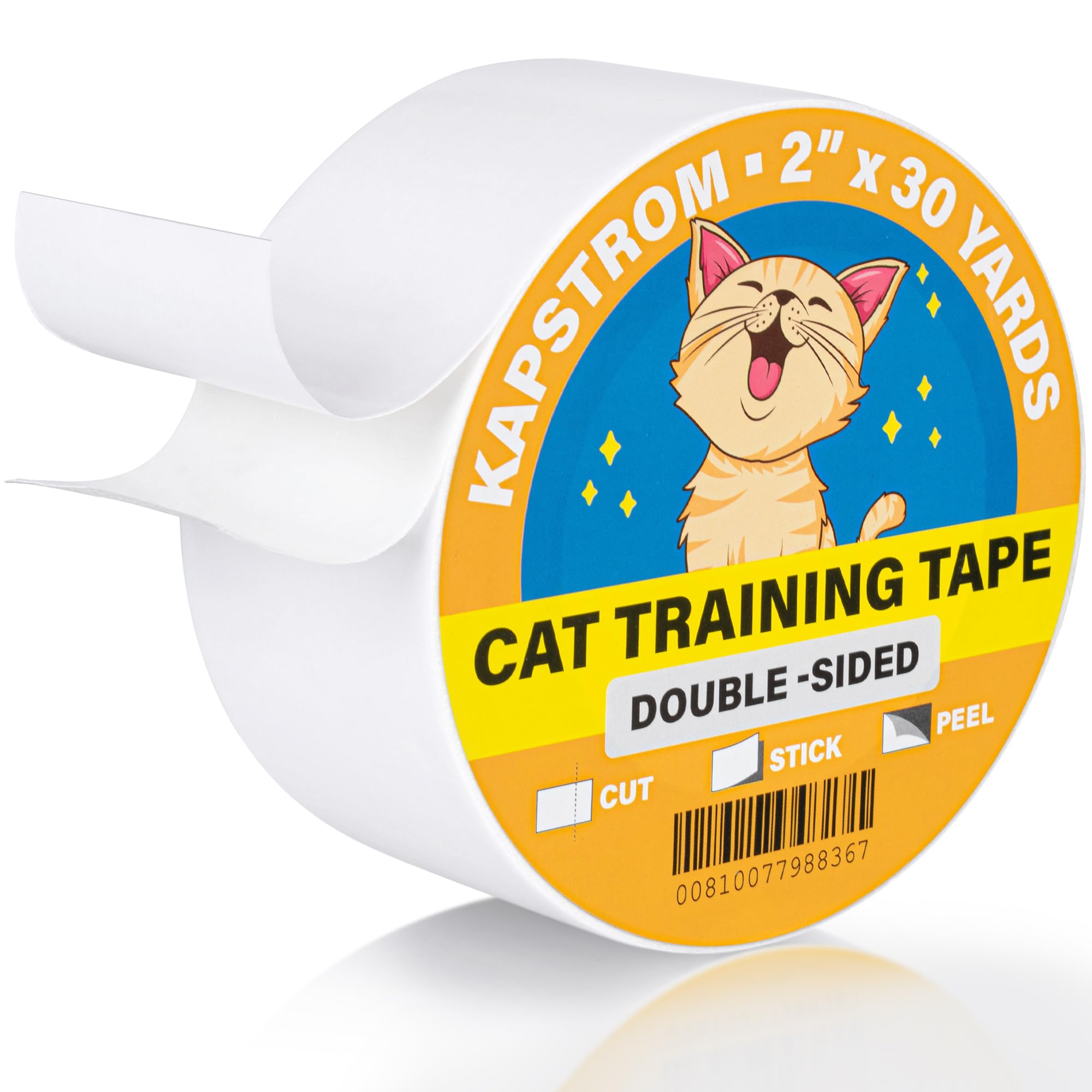 Cat Training Tape - 5cm / 2" Wide, 27.4m / 30yd Long - Cat Scratch Deterrent for Furniture - Double-Sided Scratch Protector Tape Roll - by KapStrom