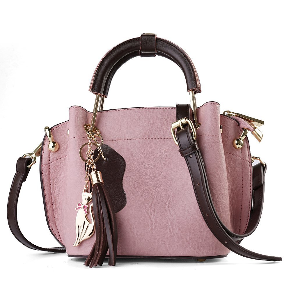 mini clova top handle leather purse women's satchel handbag